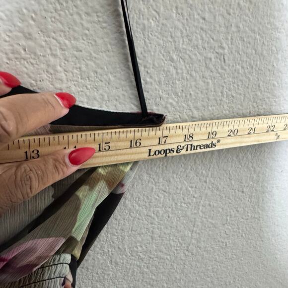 Express Conscious Edit One Shoulder Floral Chiffon Blouse Top XS - Picture 7 of 8